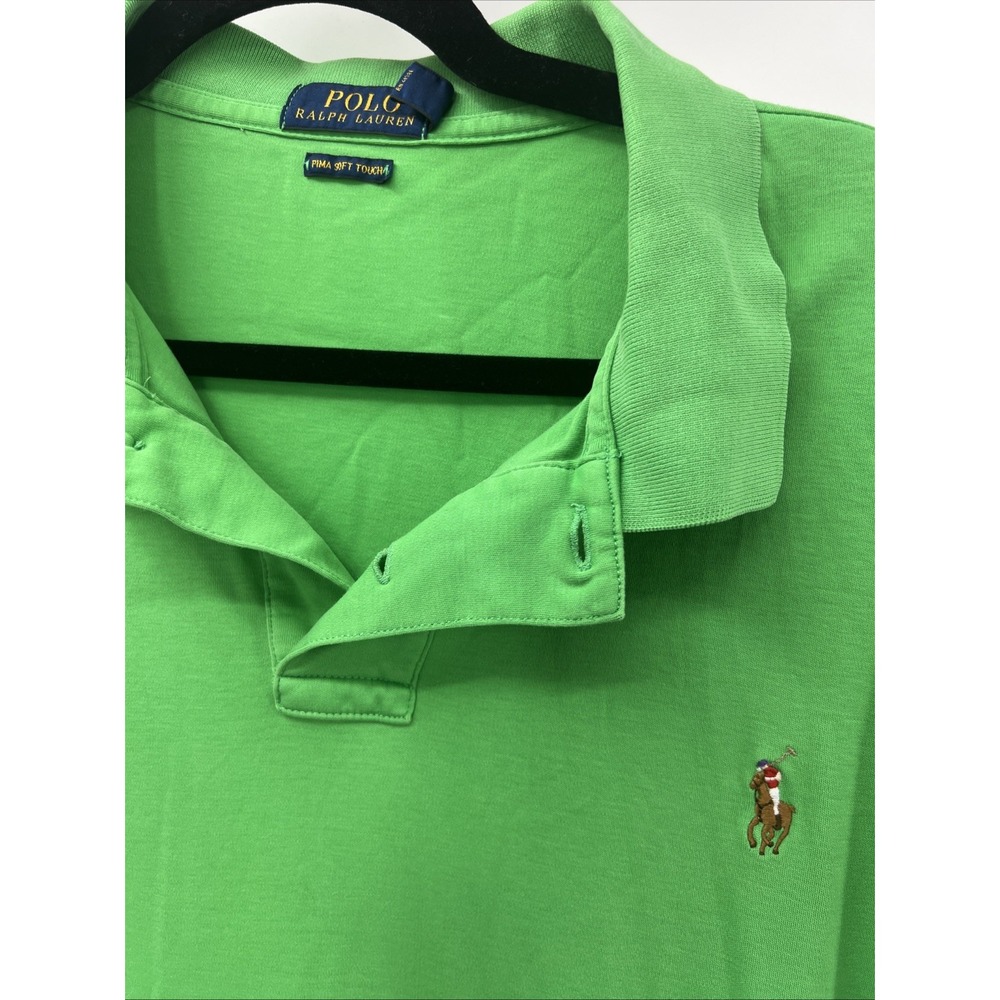 Polo Ralph Lauren Old Money Pima Cotton Polo Shirt Mens XXL Green Blue Lot 2pk - Picture 3 of 10